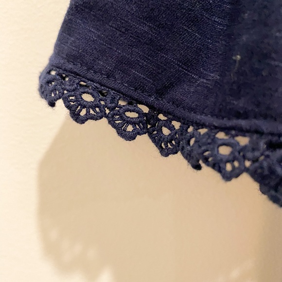 Navy off-the-shoulder blouse - Picture 2 of 4